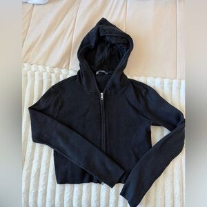 Brandy Melville Black Hooded Jacket